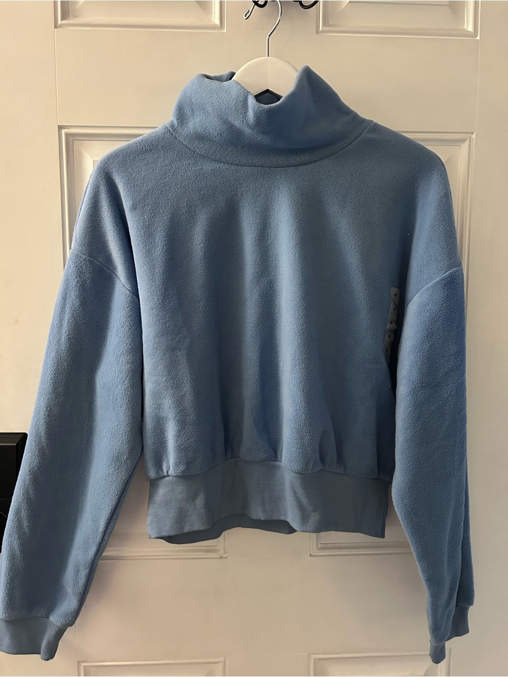 Old Navy Light Blue Fleece Turtleneck Pullover